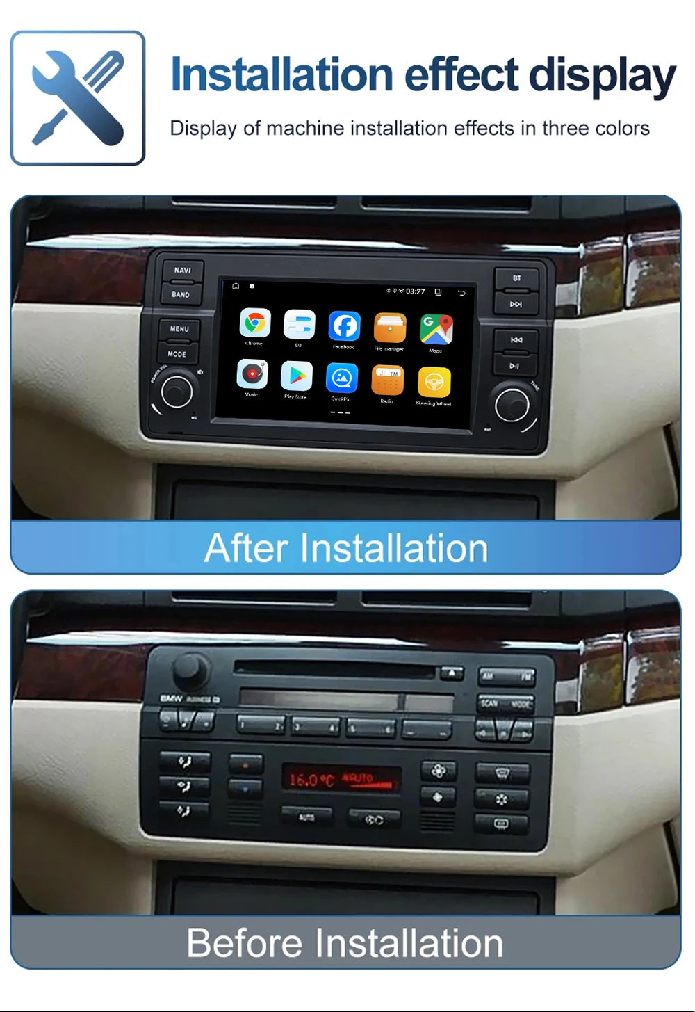 LELV FM RDS car video GPS Navigation for for BMW E46 WIFI 4G split-screen auto radio carplay