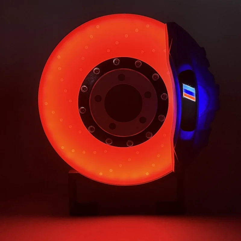 Brake Disc Night Light Led Atmosphere Lights Handmade Diy Charging Desktop Wall-Mounted Night Light Ornaments Home Decoration