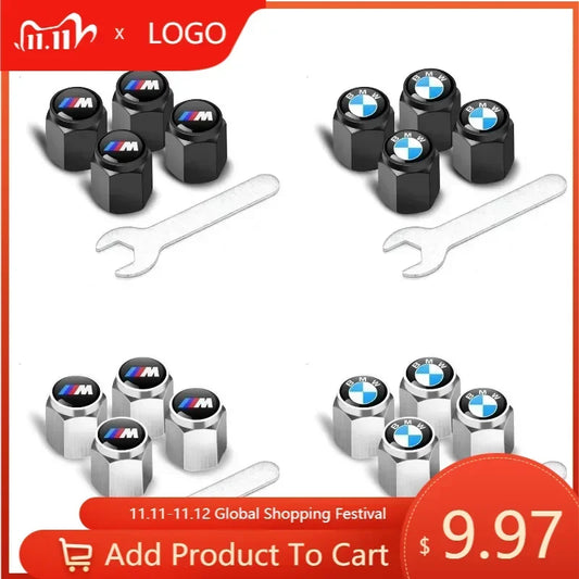 Good 4Pcs Car Wheel Tire Styling Tire Valve Air Nut Cover Car Logo Accessories for BMW E46 E52 E53 E60 E90 E91 F30 F20 F10 F15 M