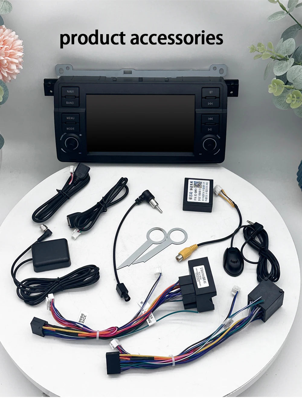 LELV FM RDS car video GPS Navigation for for BMW E46 WIFI 4G split-screen auto radio carplay