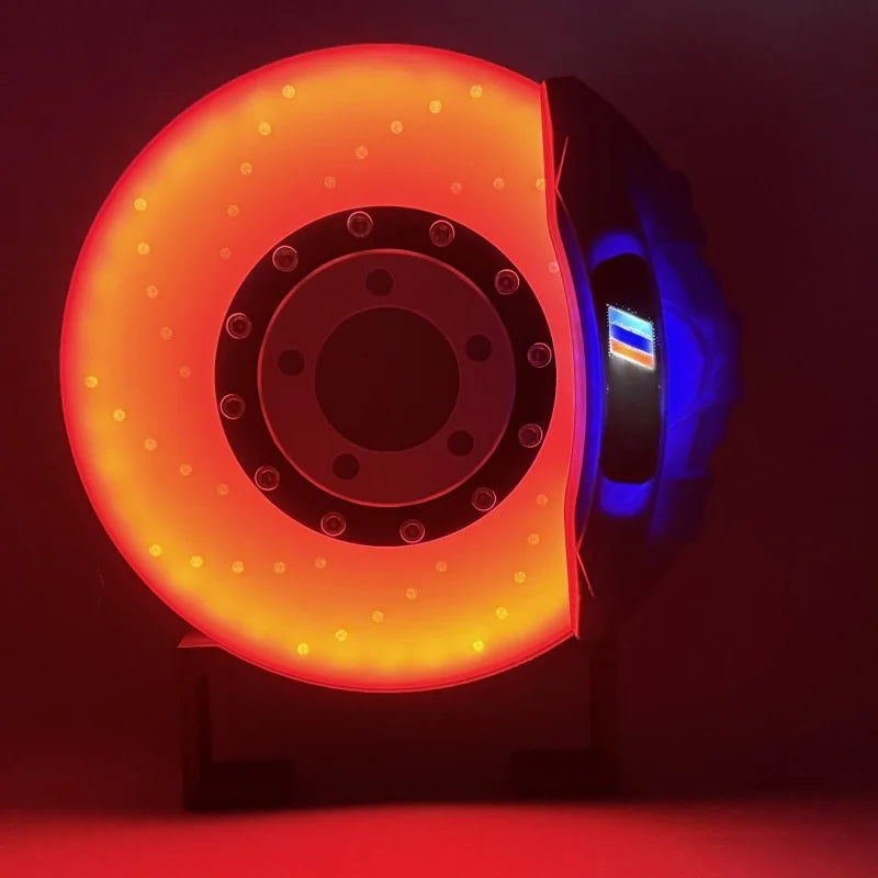 Brake Disc Night Light Led Atmosphere Lights Handmade Diy Charging Desktop Wall-Mounted Night Light Ornaments Home Decoration
