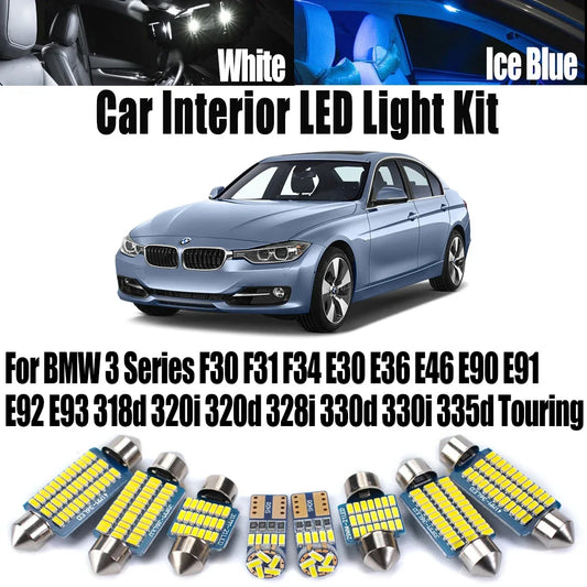 Car Interior LED Light Set For BMW 3 Series F30 F31 F34 E30 E36 E46 E90 E91 E92 E93 318d 320i 320d 328i 330d 330i 335d Touring